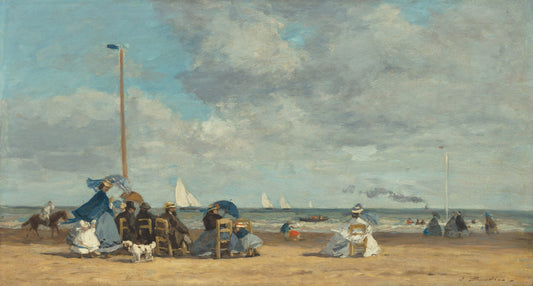 🌊 ชายหาดที่ตรูวิลล์ – Eugène Boudin (ทศวรรษ 1860)