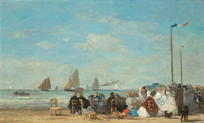 🏖️ ฉากชายหาดที่ทรูวิลล์ – Eugène Boudin (1863)