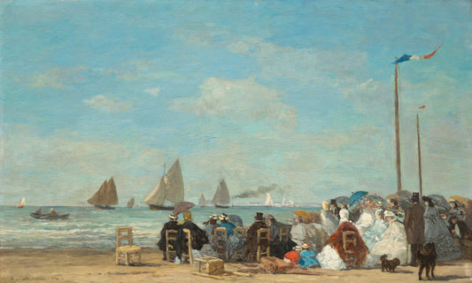 🏖️ ฉากชายหาดที่ทรูวิลล์ – Eugène Boudin (1863)