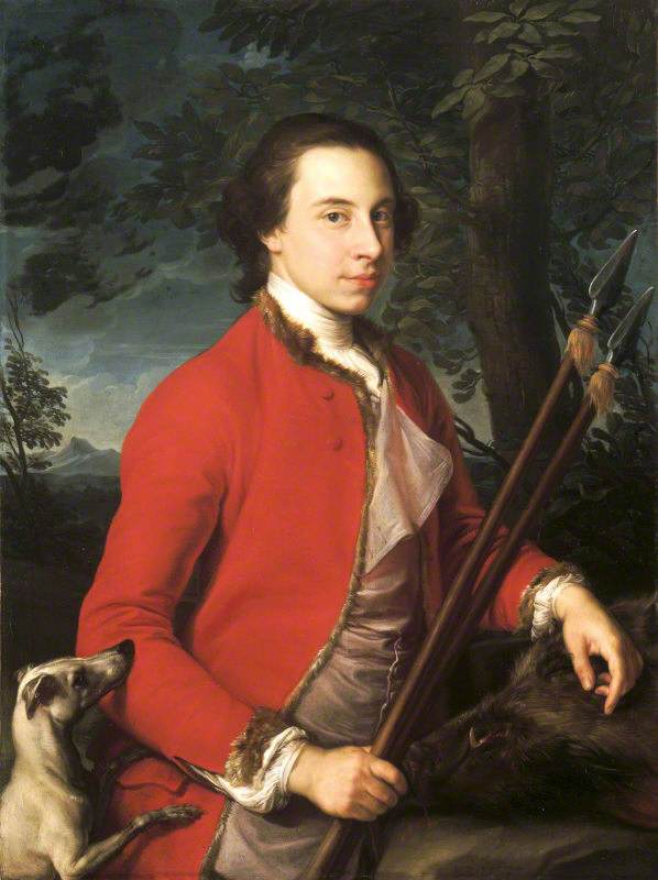 เบจามิน เลธีอูลิเยร์ MP (1728/9-1797), พร้อมหอกสองอันสำหรับหมูป่า - ปอมเปโอ บาโตนี
