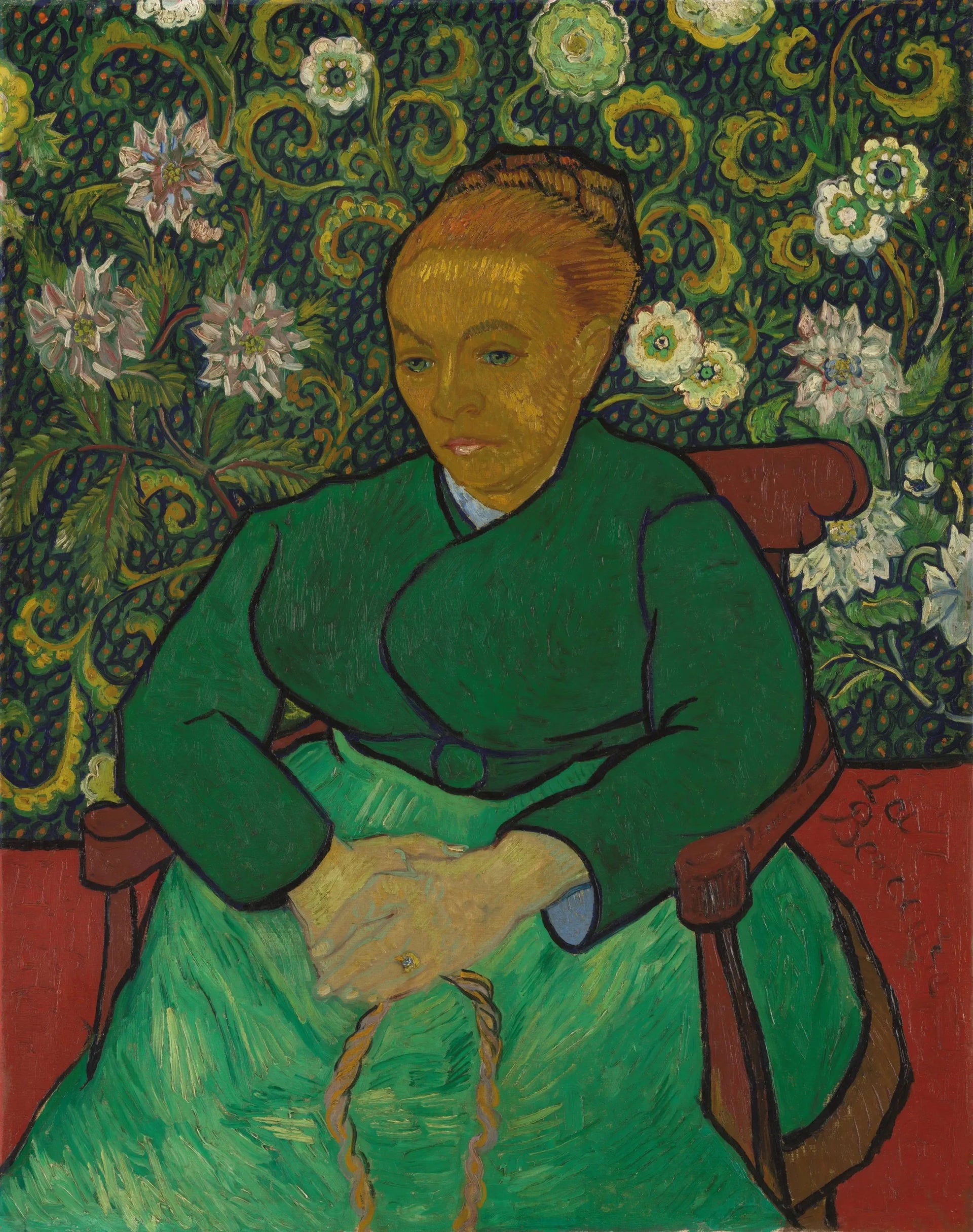 La Berceuse, portrait d’Augustine Roulin F504 de Vincent van Gogh, Kröller-Müller Museum