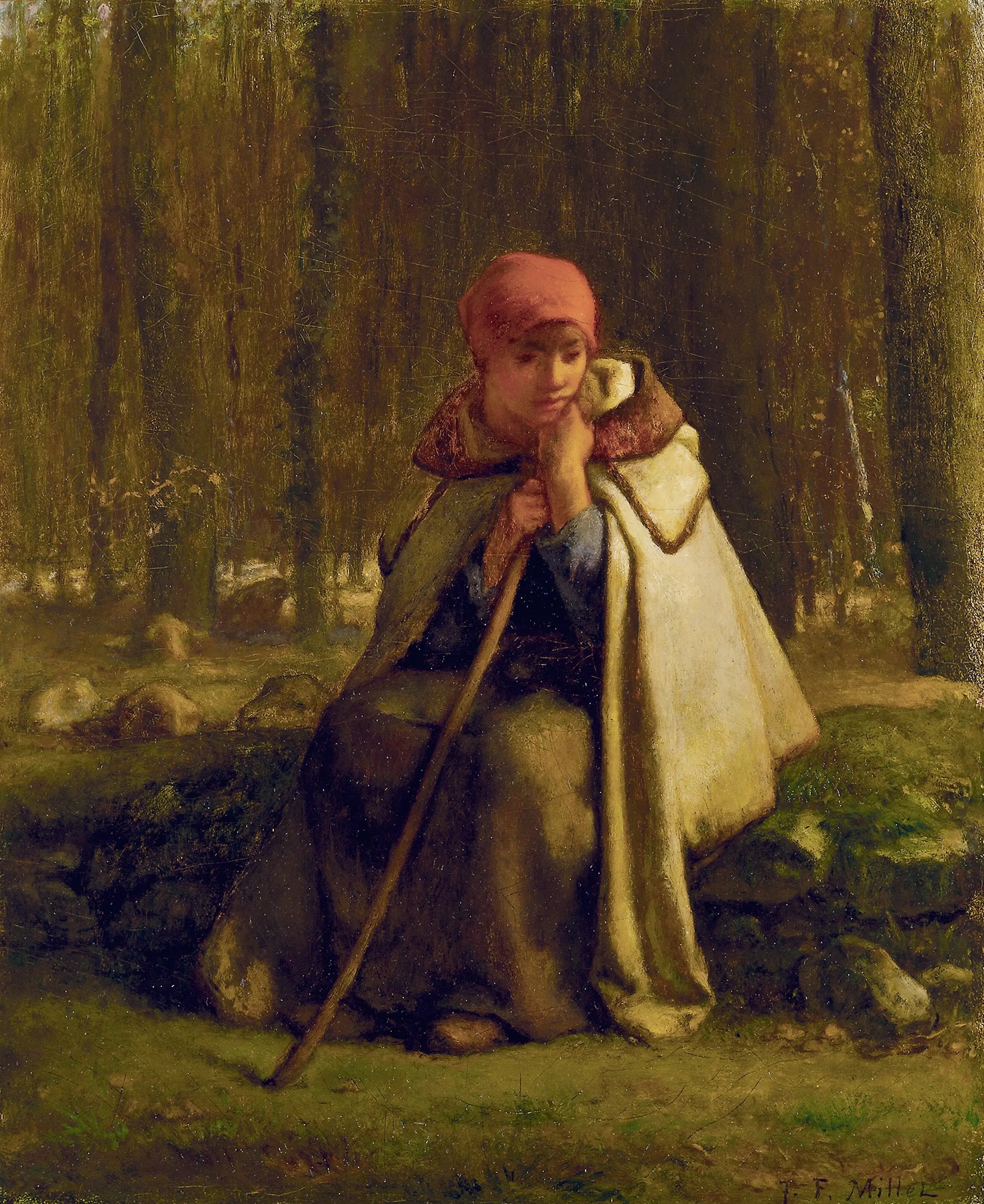 Bergère assise - Jean-François Millet - Alpha Reproduction