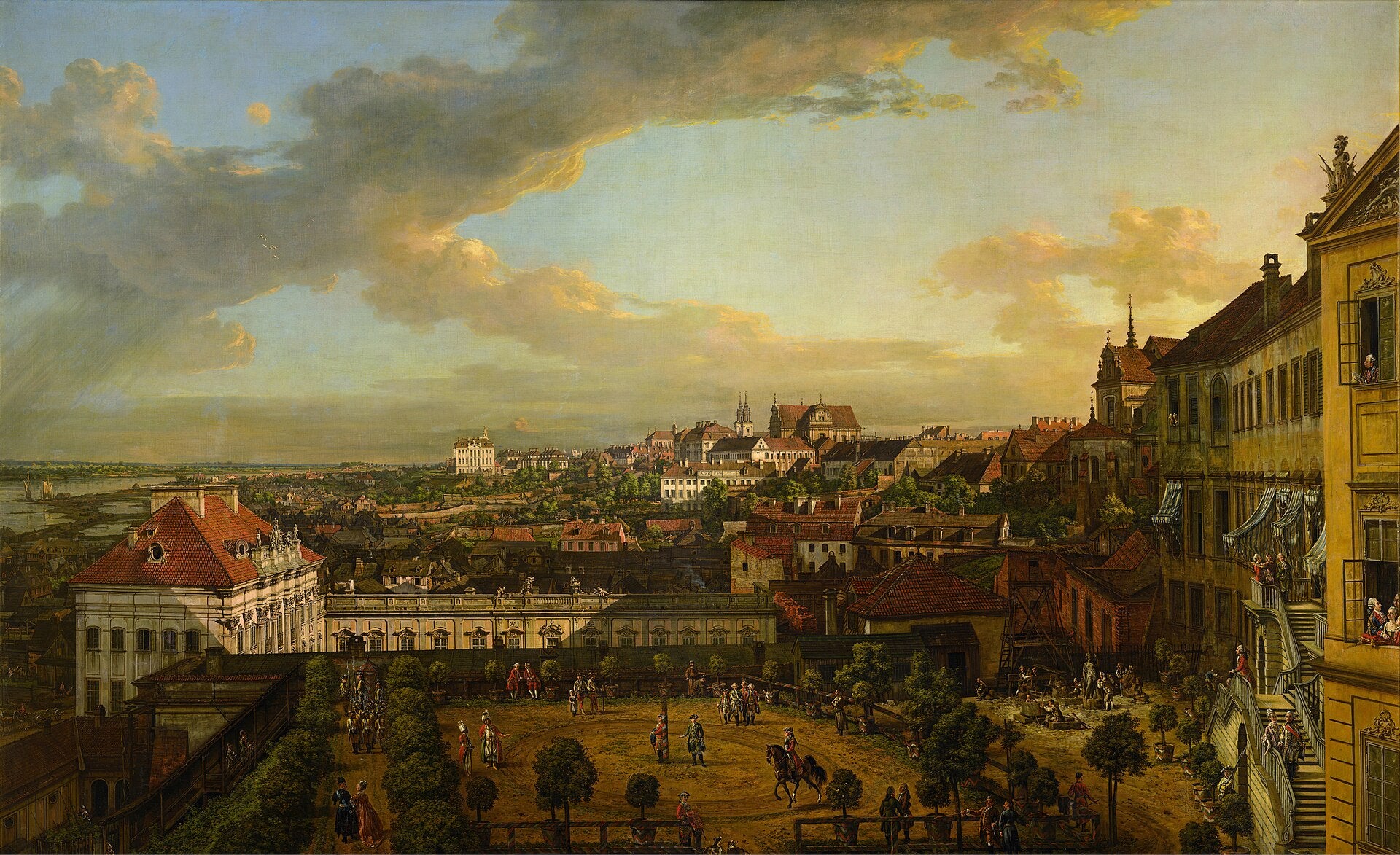 Vue de Varsovie depuis le château royal - Bernardo Bellotto