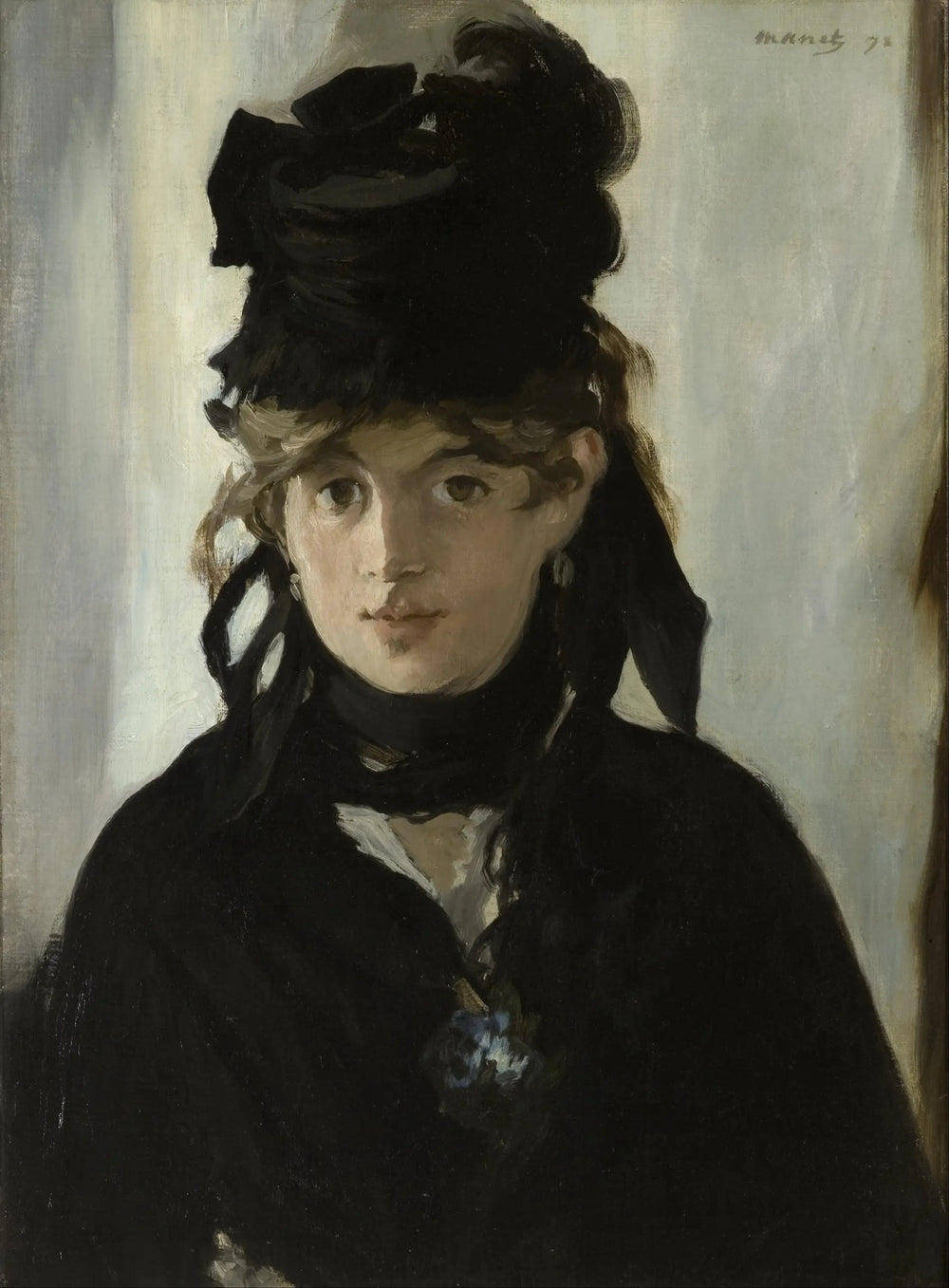 Berthe Morisot au bouquet de violettes - Édouard Manet image 1 copie de tableau peinte à la main