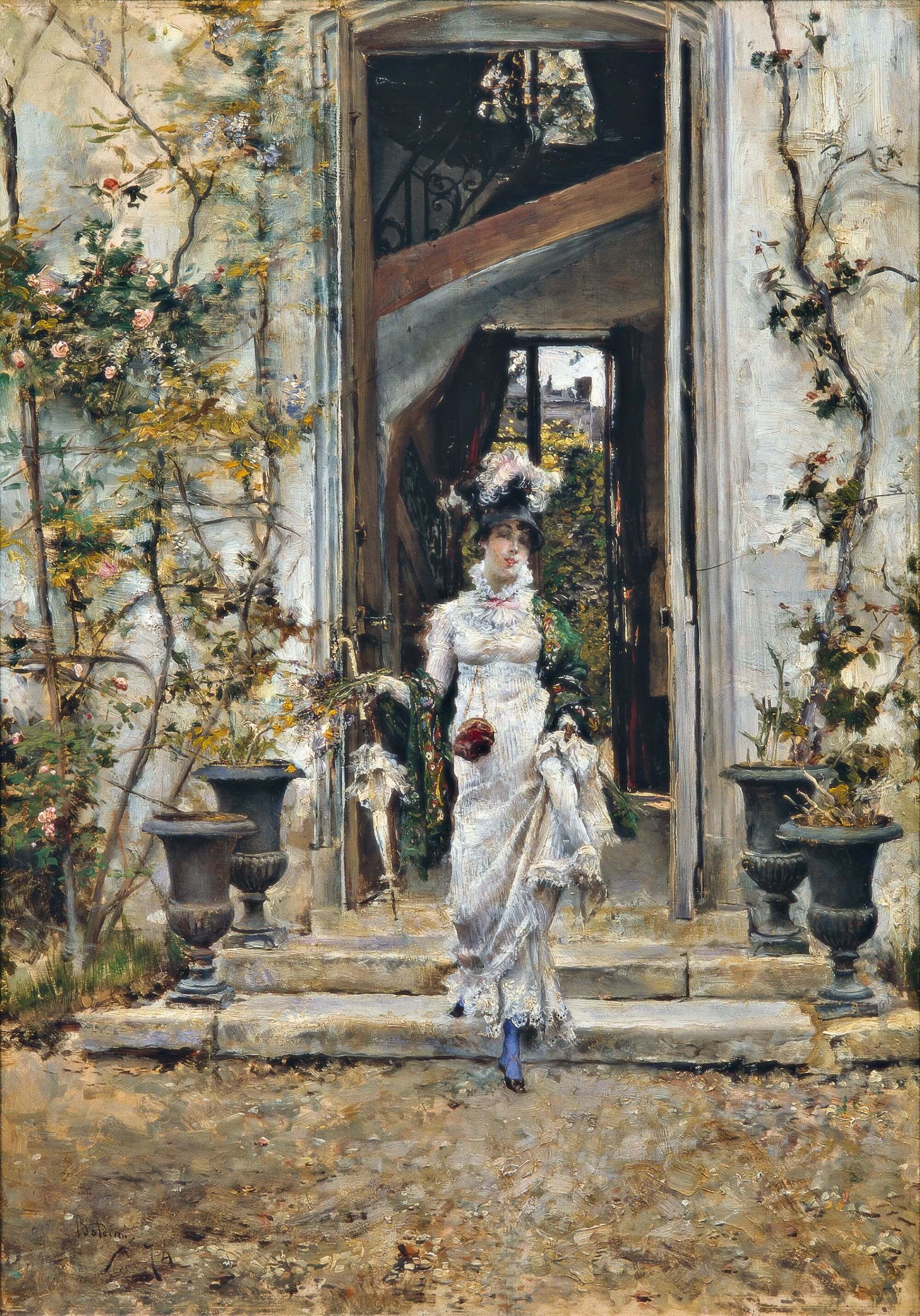 Berthe part en promenade - Giovanni Boldini - Alpha Reproduction