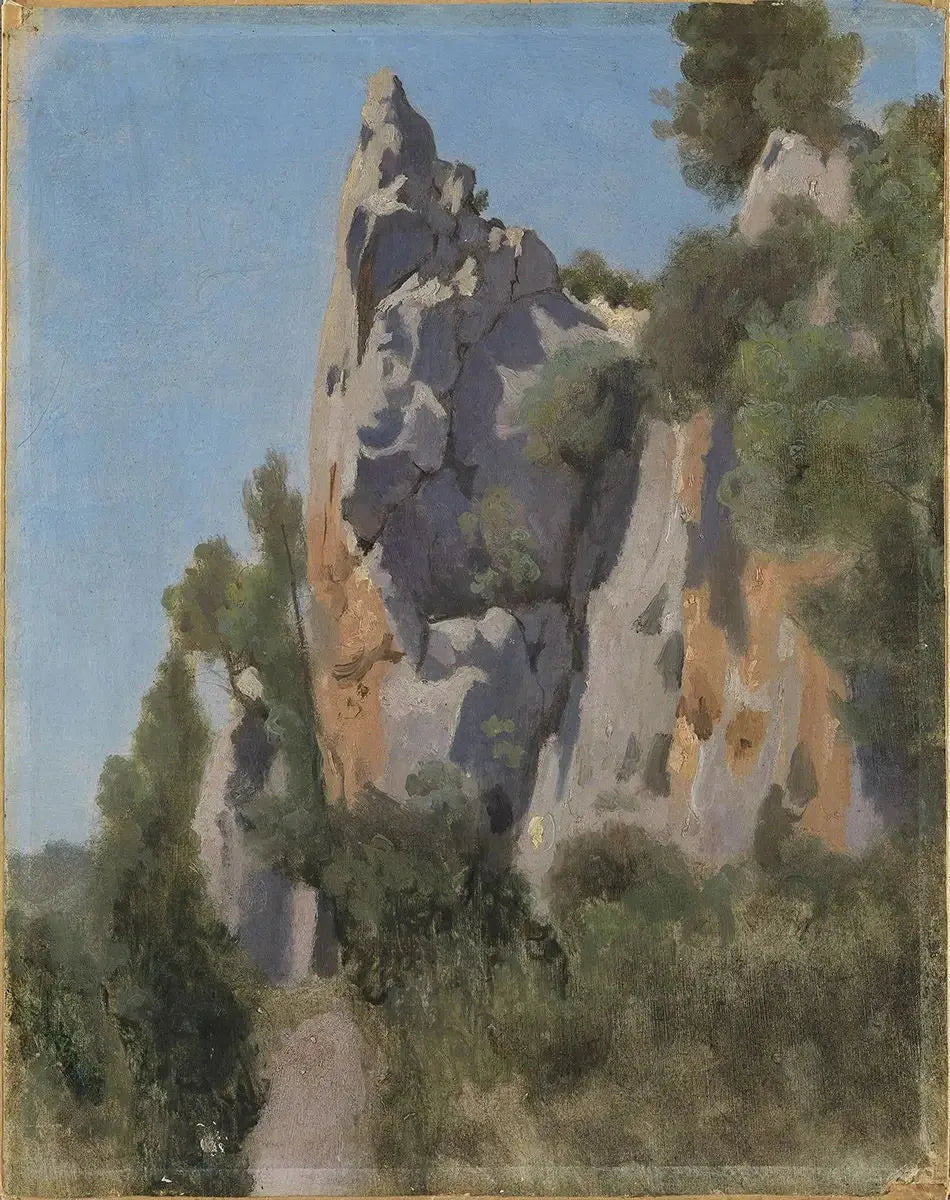 Bewaldete Felsspitze - Jean-Baptiste Camille Corot image 1 tableau peint à l’huile sur toile
