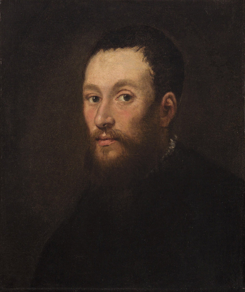 Bildnis eines jungen bärtigen Mannes - Jacopo Tintoretto image 1 reproduction artisanale de tableau