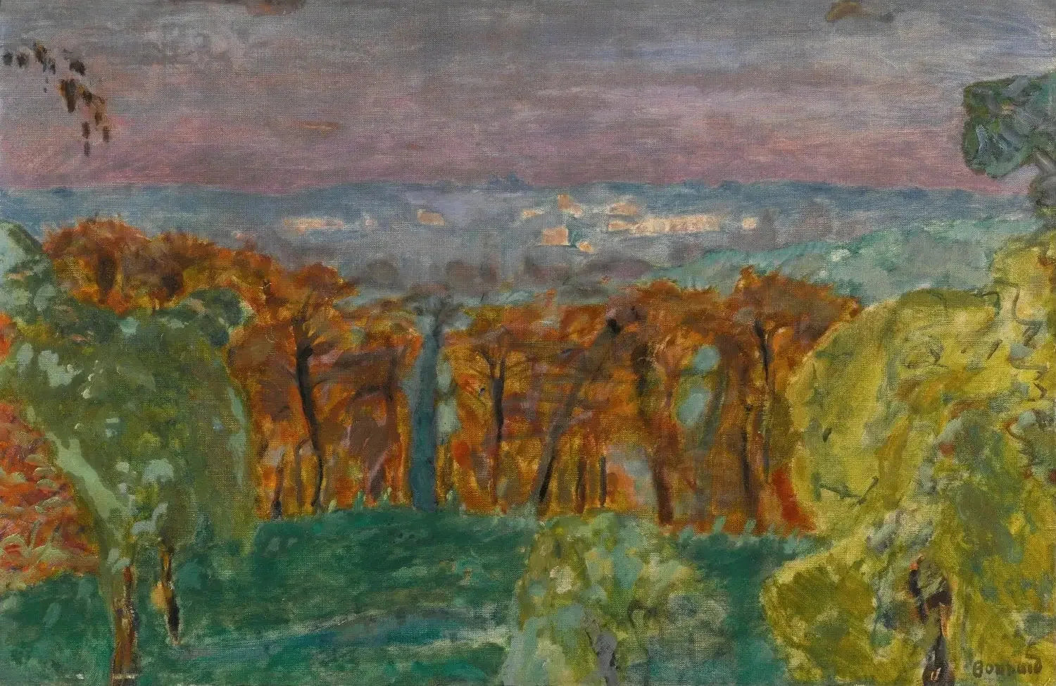 Bois en Automne - Pierre Bonnard image 1 copie peinte à la main à l’huile