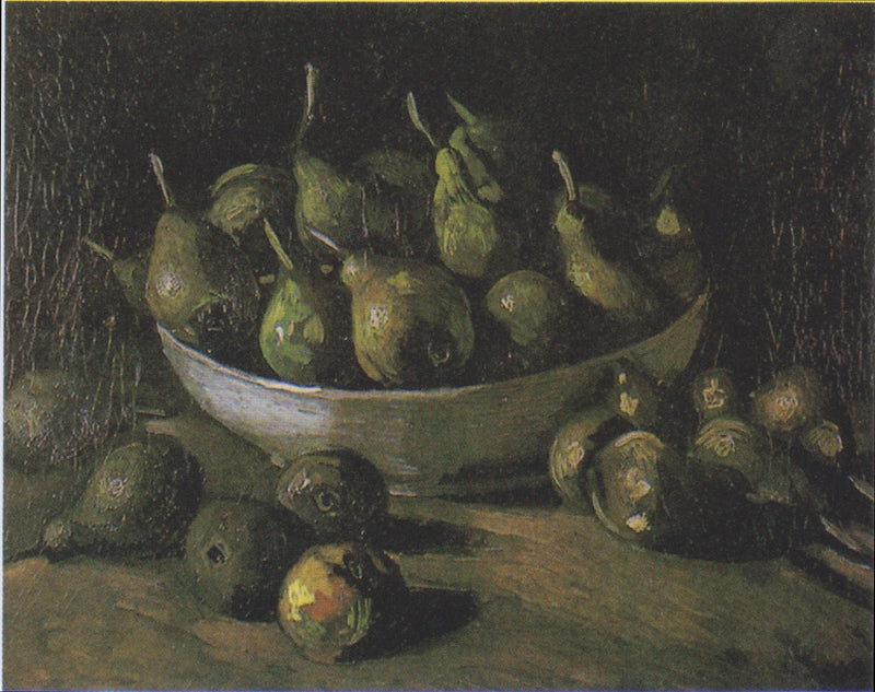 ภาพนิ่งพร้อมชามหินและลูกแพร์ - Vincent van Gogh