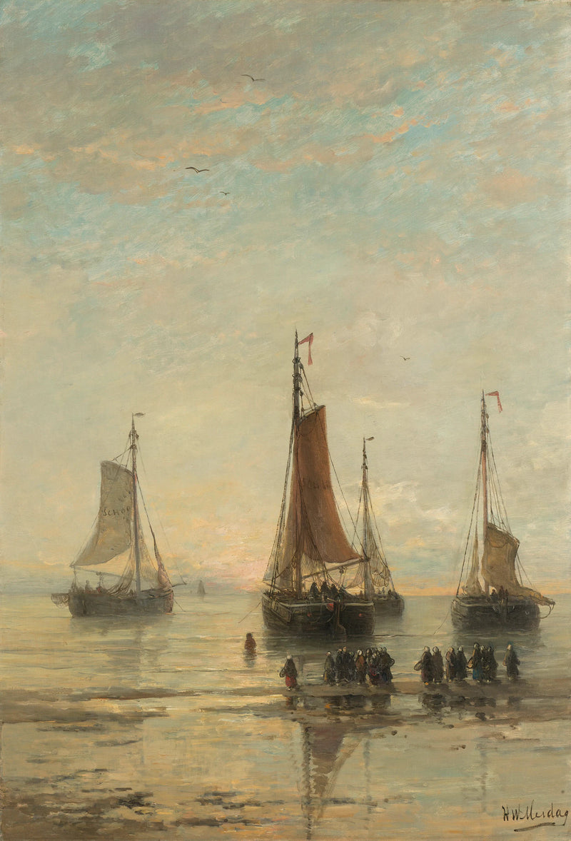 Les bombes de Scheveningen au mouillage - Hendrik Willem Mesdag
