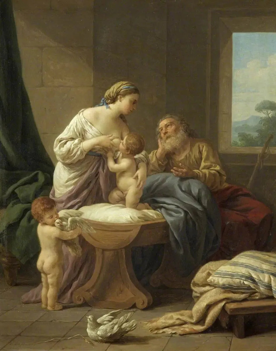 Bonne vieillesse - Louis Jean François Lagrenée image 1 reproduction de peinture à l’huile