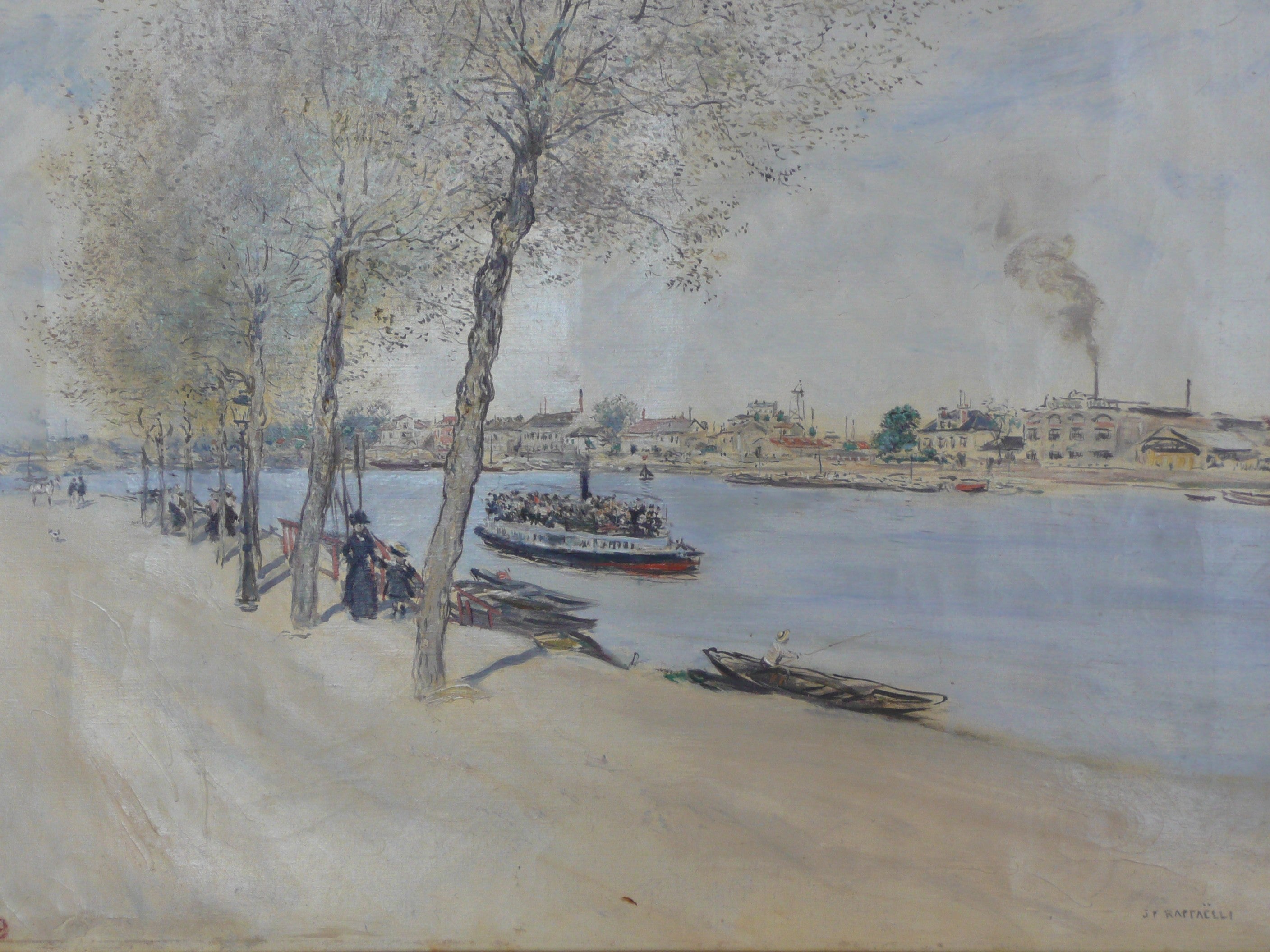 Bord de l'eau au printemps - Jean-François Raffaëlli image 1 reproduction de peinture à l’huile