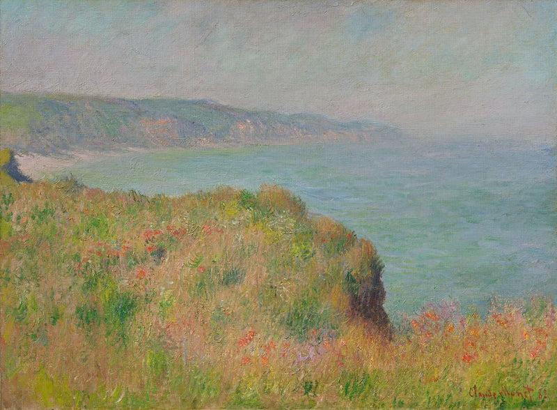 ขอบหน้าผาที่ Pourville - Claude Monet