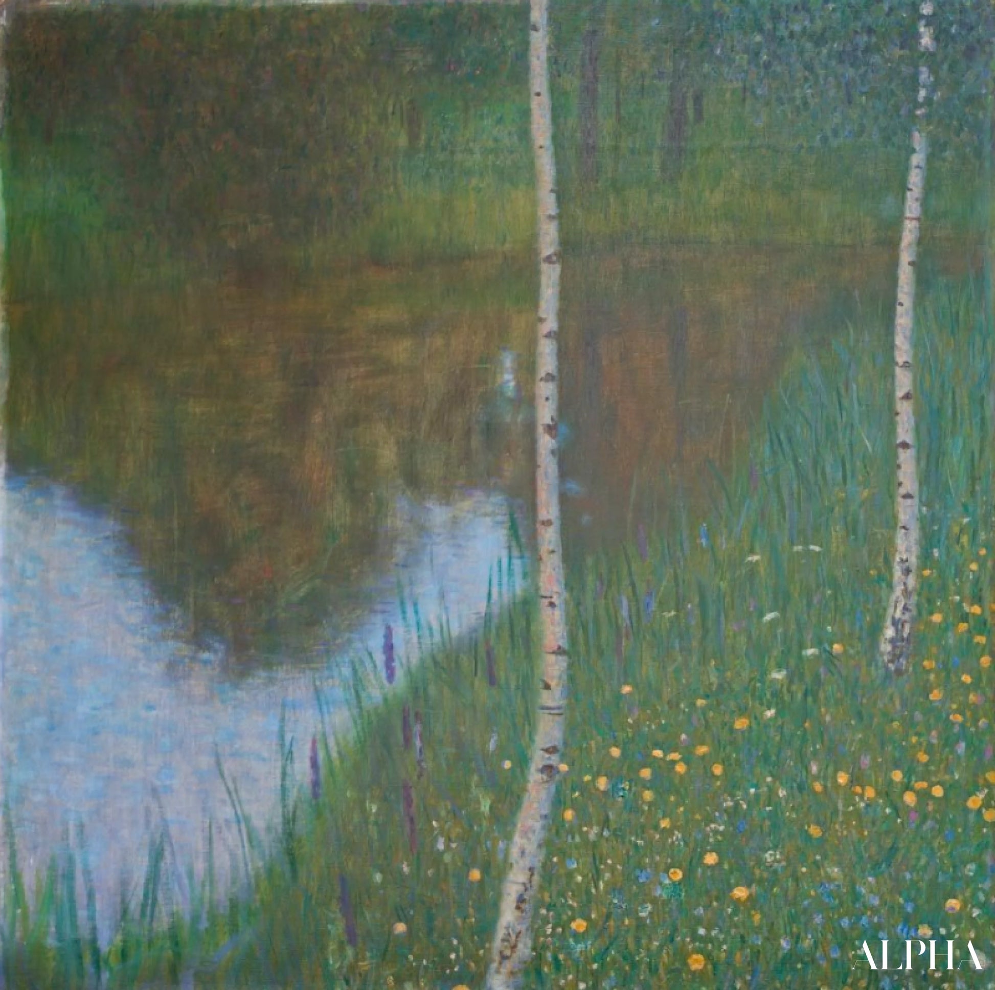 Bord de lac avec bouleaux - Gustav Klimt - Reproductions de tableaux et peintures haut de gamme
