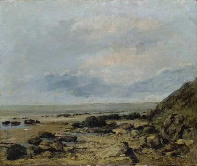 ชายฝั่งทะเลพร้อมหิน - Gustave Courbet