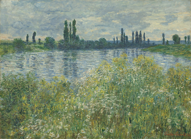 ธนาคารแห่งแม่น้ําแซนที่ Vétheuil W597 - Claude Monet