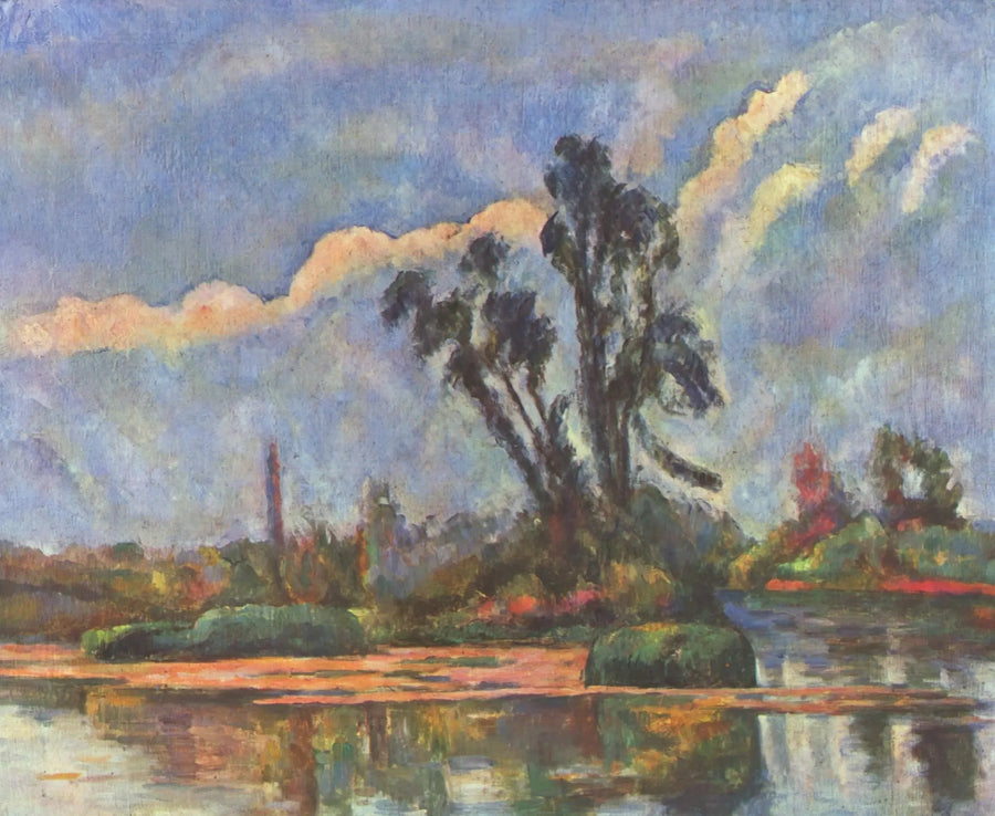 ริมฝั่งแม่น้ำอัวซ - Paul Cézanne