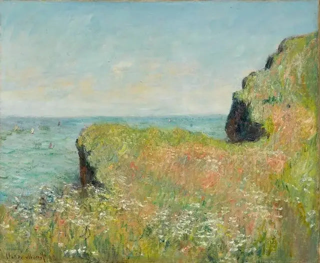 ขอบหน้าผาที่ Pourville - Claude Monet