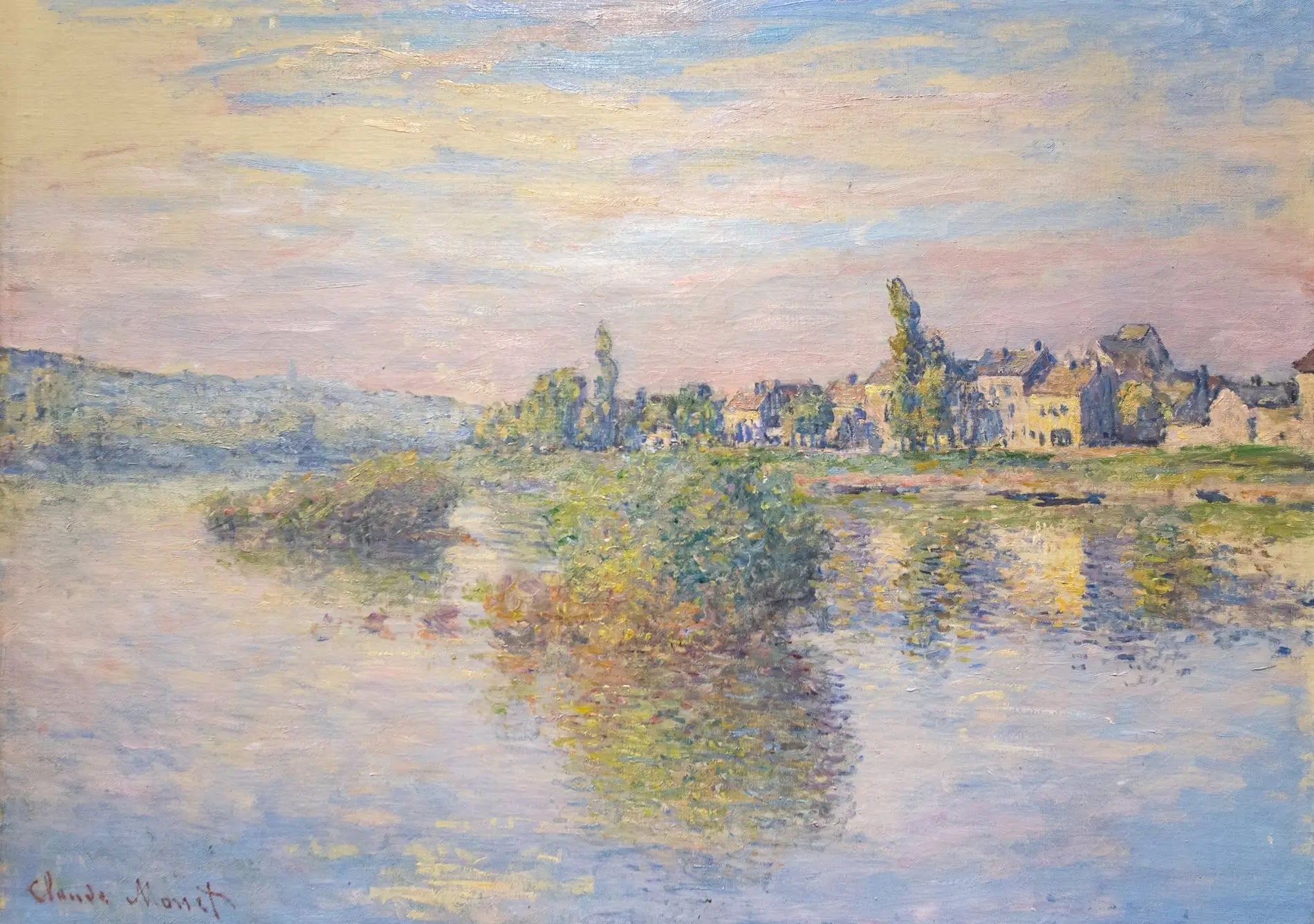 Bords de la Seine à Lavacourt - Claude Monet image 1 copie de tableau peinte à la main