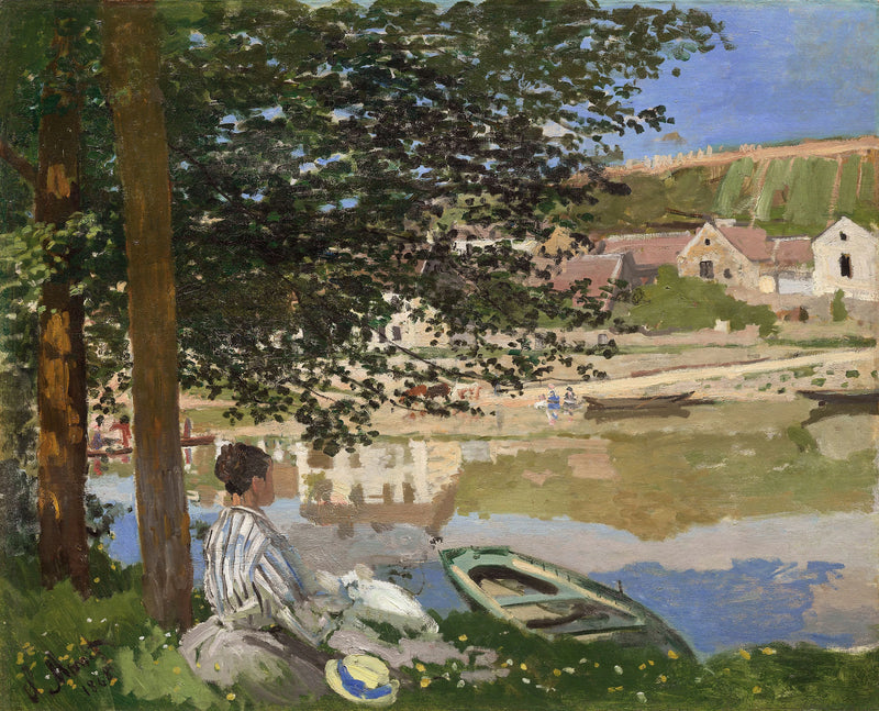 ริมฝั่งแม่น้ําแซนที่ Bennecourt W110 - Claude Monet