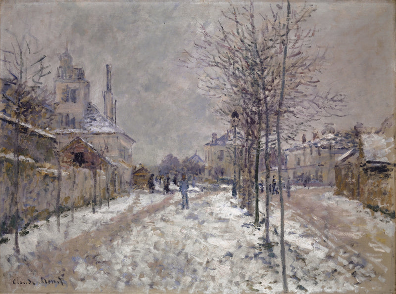 Boulevard de Pontoise ใน Argenteuil หิมะ W359 - Claude Monet