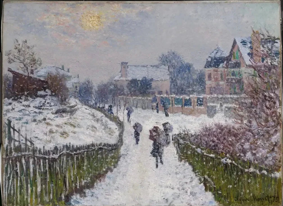 Boulevard Saint-Denis, Argenteuil ในฤดูหนาว W357a - Claude Monet
