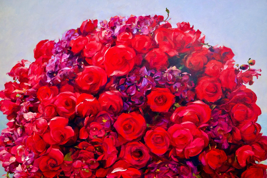 Bouquet de Rose | 100 x 130 cm Reproductions de tableaux à la peinture à l’huile