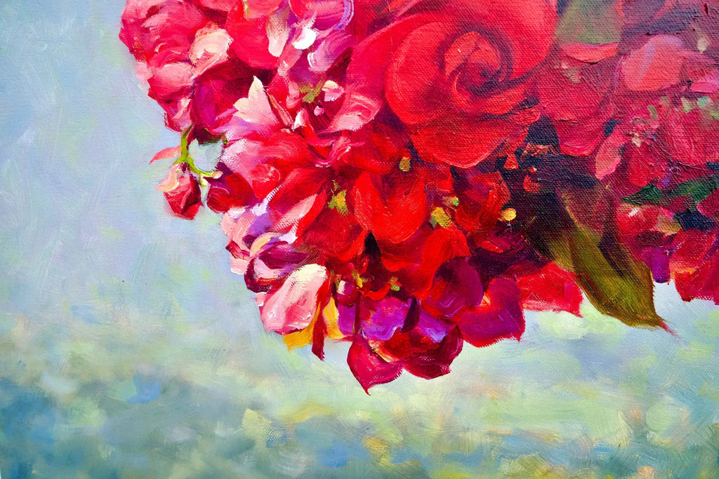 Bouquet de Rose | 100 x 130 cm image 5 copie peinte à la main à l’huile