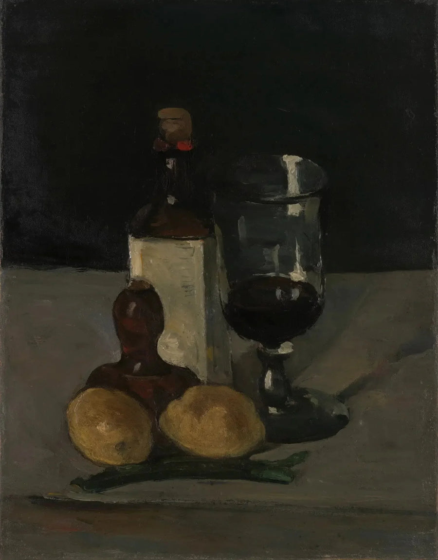 ขวด แก้ว และมะนาว - Paul Cézanne