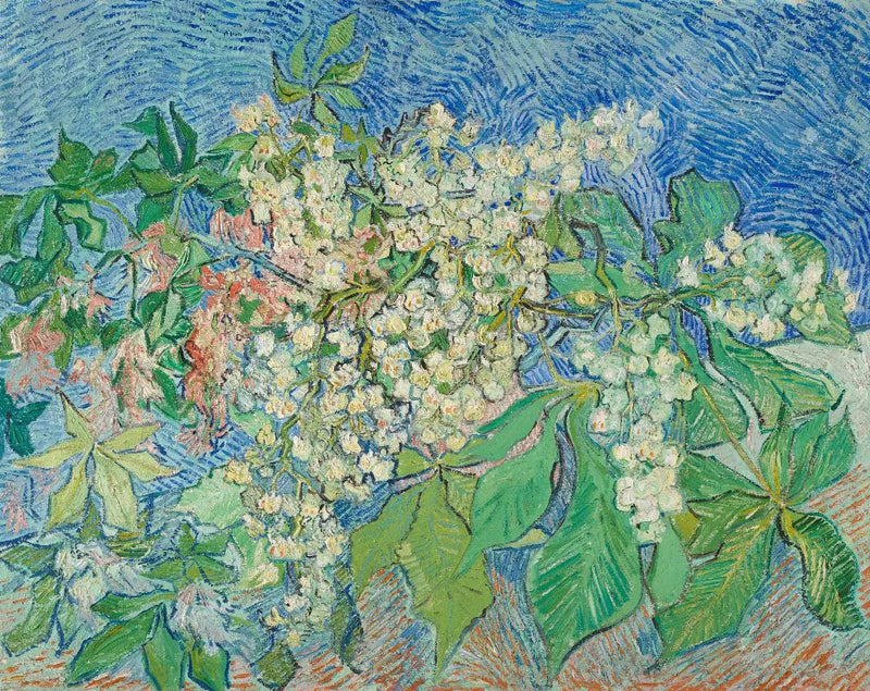 กิ่งต้นม้าลายที่มีดอก - Vincent van Gogh