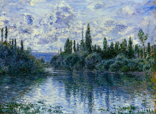 Bras de la Seine près de Vetheuil 1878 - Claude Monet - Reproductions de tableaux et peintures haut de gamme