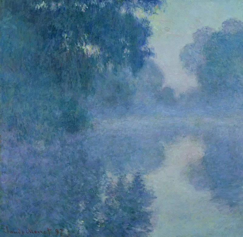 แขนของแม่น้ำแซนใกล้กับกีแวร์นี พระอาทิตย์ขึ้น - Claude Monet