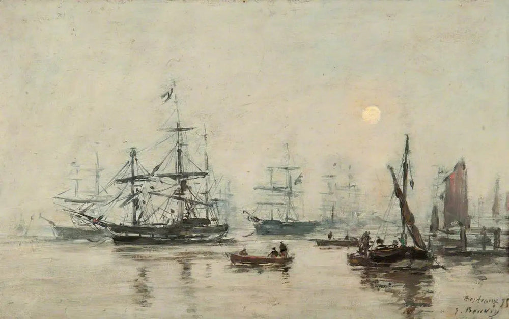 Brume, Bordeaux - Eugène Boudin image 1 reproduction artisanale de tableau