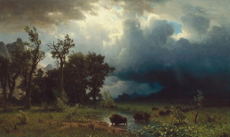 บัฟฟาโล เทรล : พายุที่กำลังจะมา - Albert Bierstadt