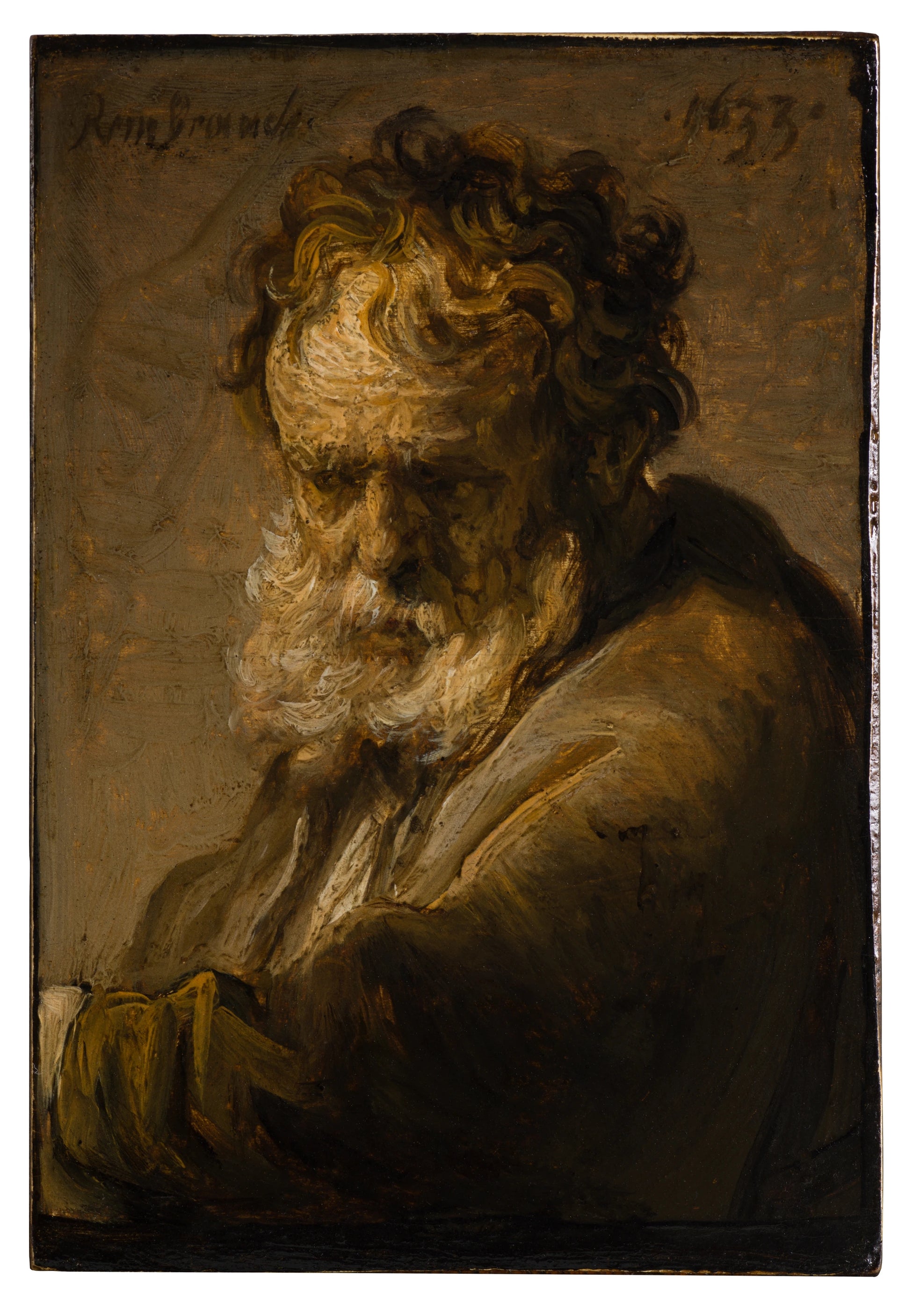 Buste d’un vieil homme barbu — Rembrandt, 1633, The Leiden Collection