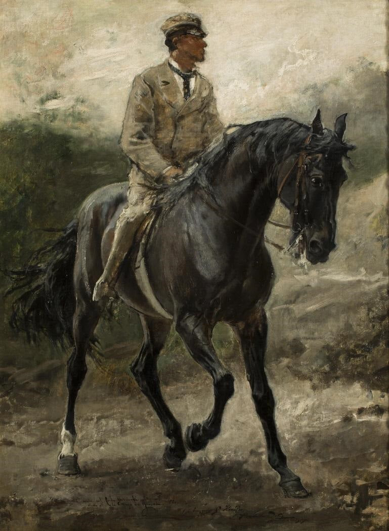 Caballo árabe del conde Bobrinski - Francisco Pradilla y Ortiz image 1 copie peinte à la main à l’huile