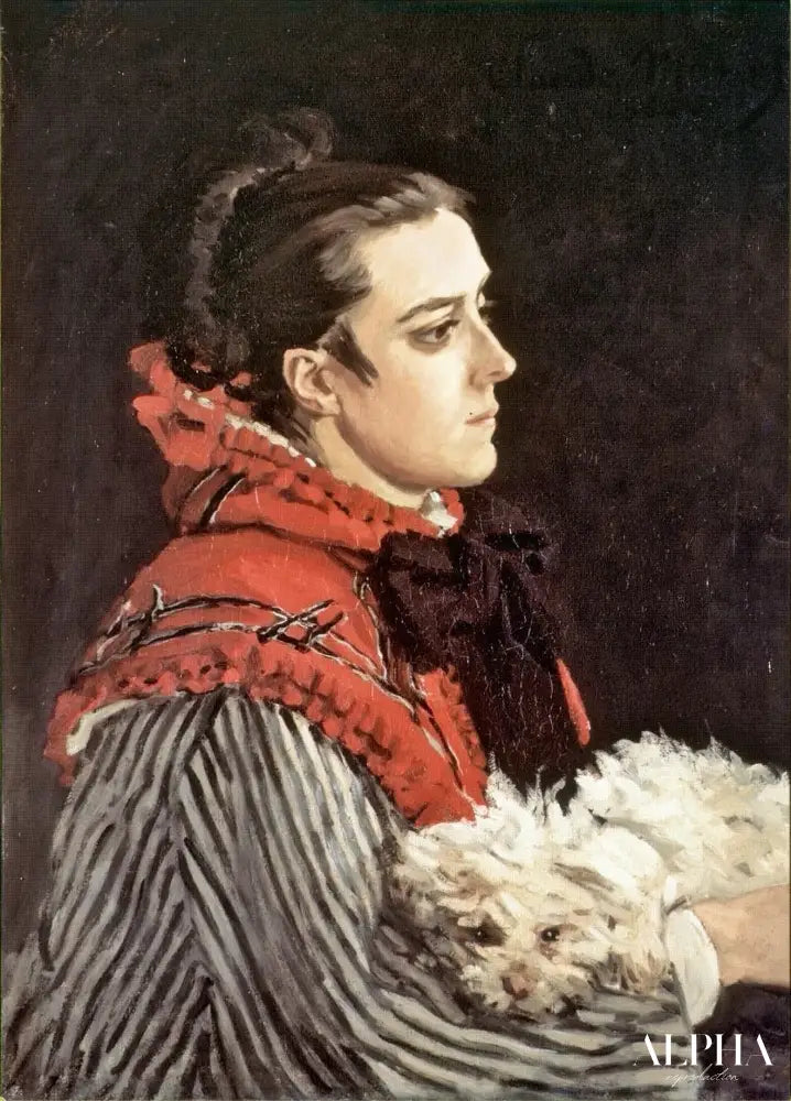 Camille avec un petit chien - Claude Monet - Reproductions de tableaux et peintures haut de gamme