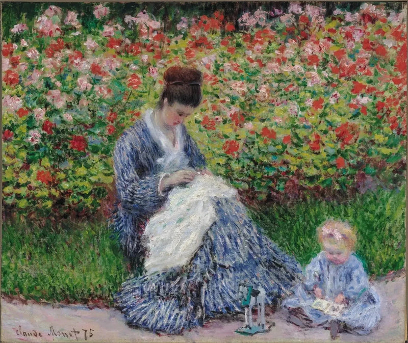 Camille Monet และเด็กในสวน W382 - Claude Monet