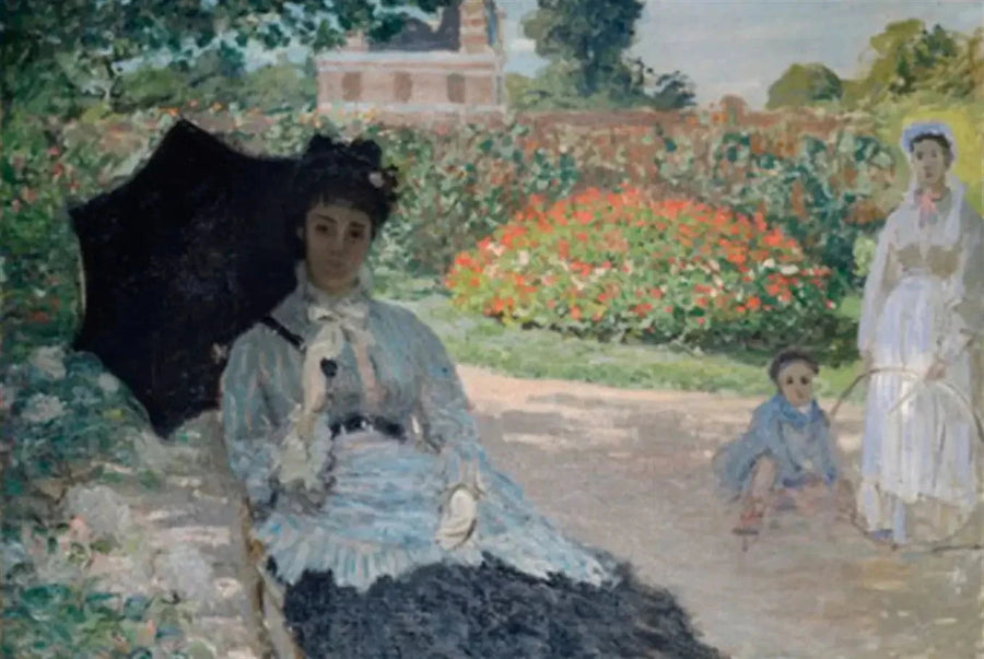 Camille ในสวนกับ Jean และ W280 ที่ดีของเธอ - Claude Monet