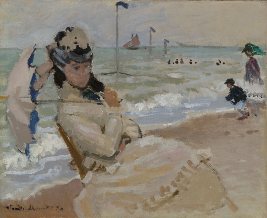 Camille บนชายหาด Trouville W160 - Claude Monet