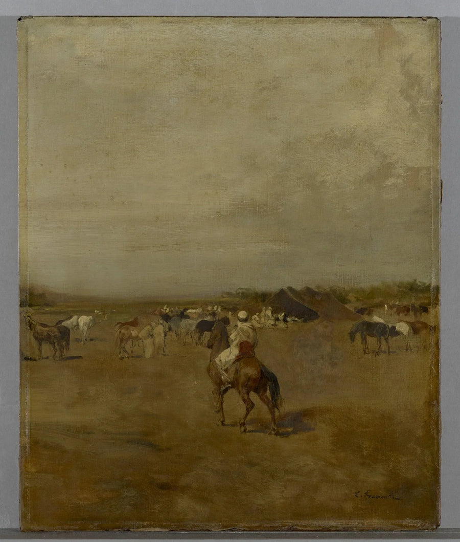 Campement arabe - Eugène Fromentin image 1 reproduction de peinture à l’huile