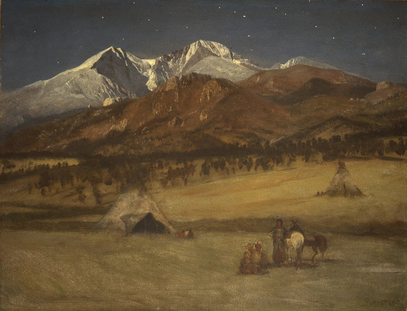 ค่ายอินเดีย - ค่ำคืน - Albert Bierstadt