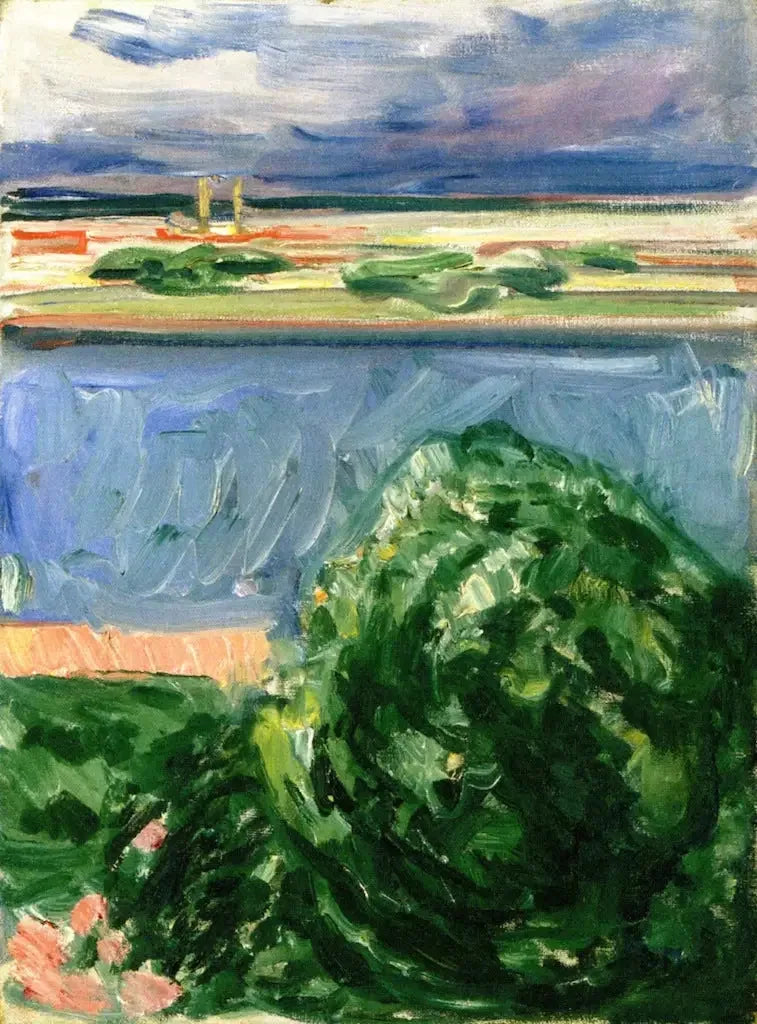 canal aux nuages noirs - Edvard Munch image 1 reproduction artisanale de tableau