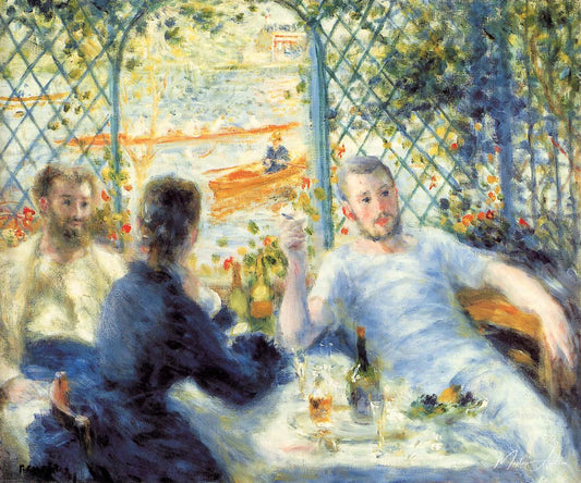 Canotiers, Déjeuner au bord de la rivière - Pierre-Auguste Renoir - Reproductions de tableaux et peintures haut de gamme