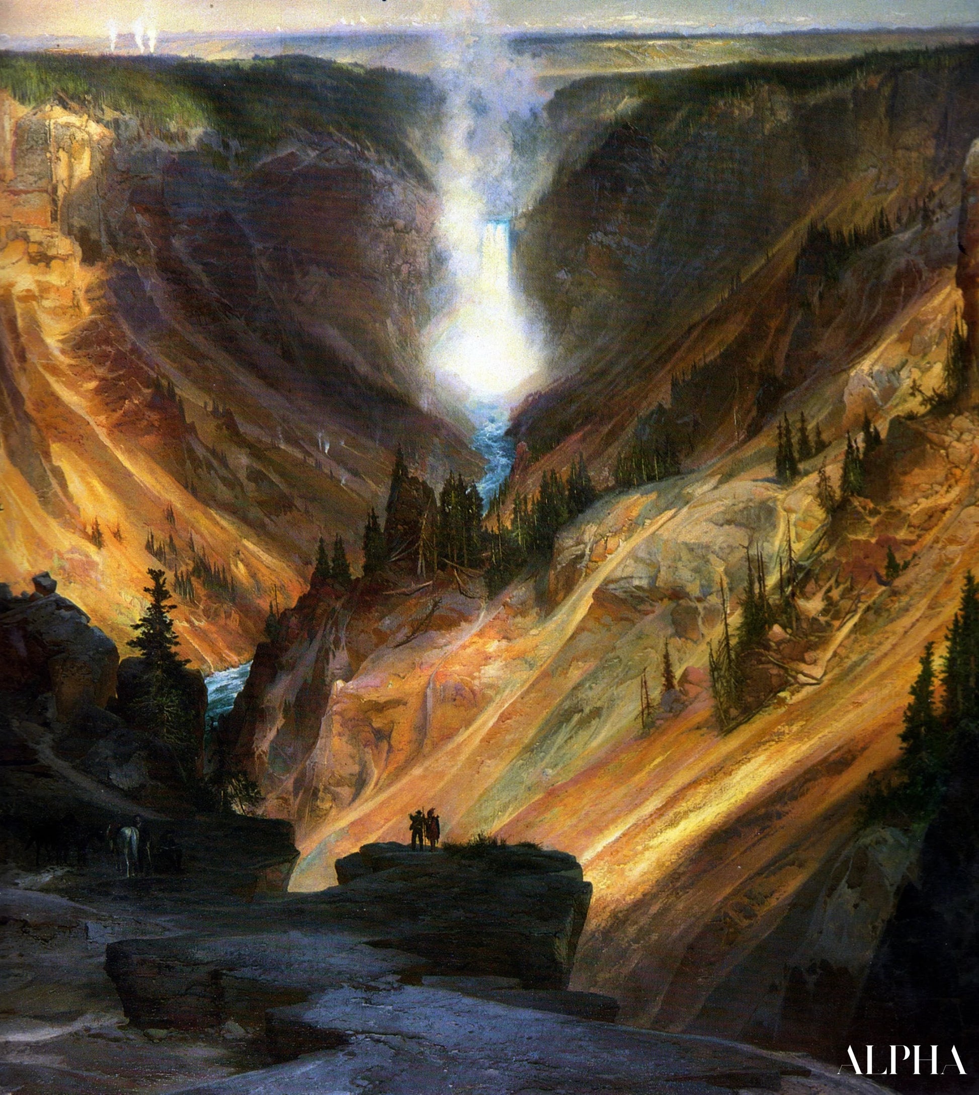 Canyon de Yellowstone - Thomas Moran - Reproductions de tableaux et peintures haut de gamme