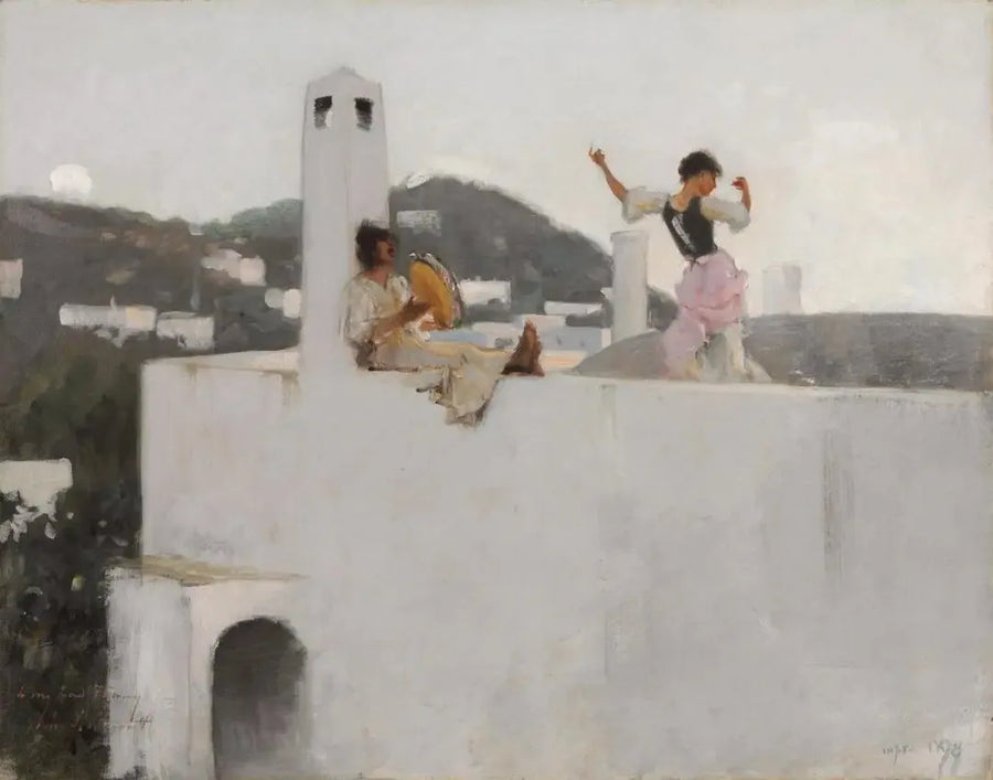 Capri Girl บนหลังคา - John Singer Sargent