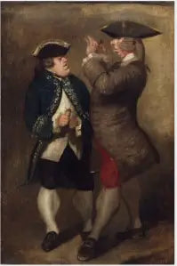 Caricature de Sir William Lowther et Joseph Leeson, futur 1er comte de Milltown - Joshua Reynolds image 1 copie de tableau peinte à la main