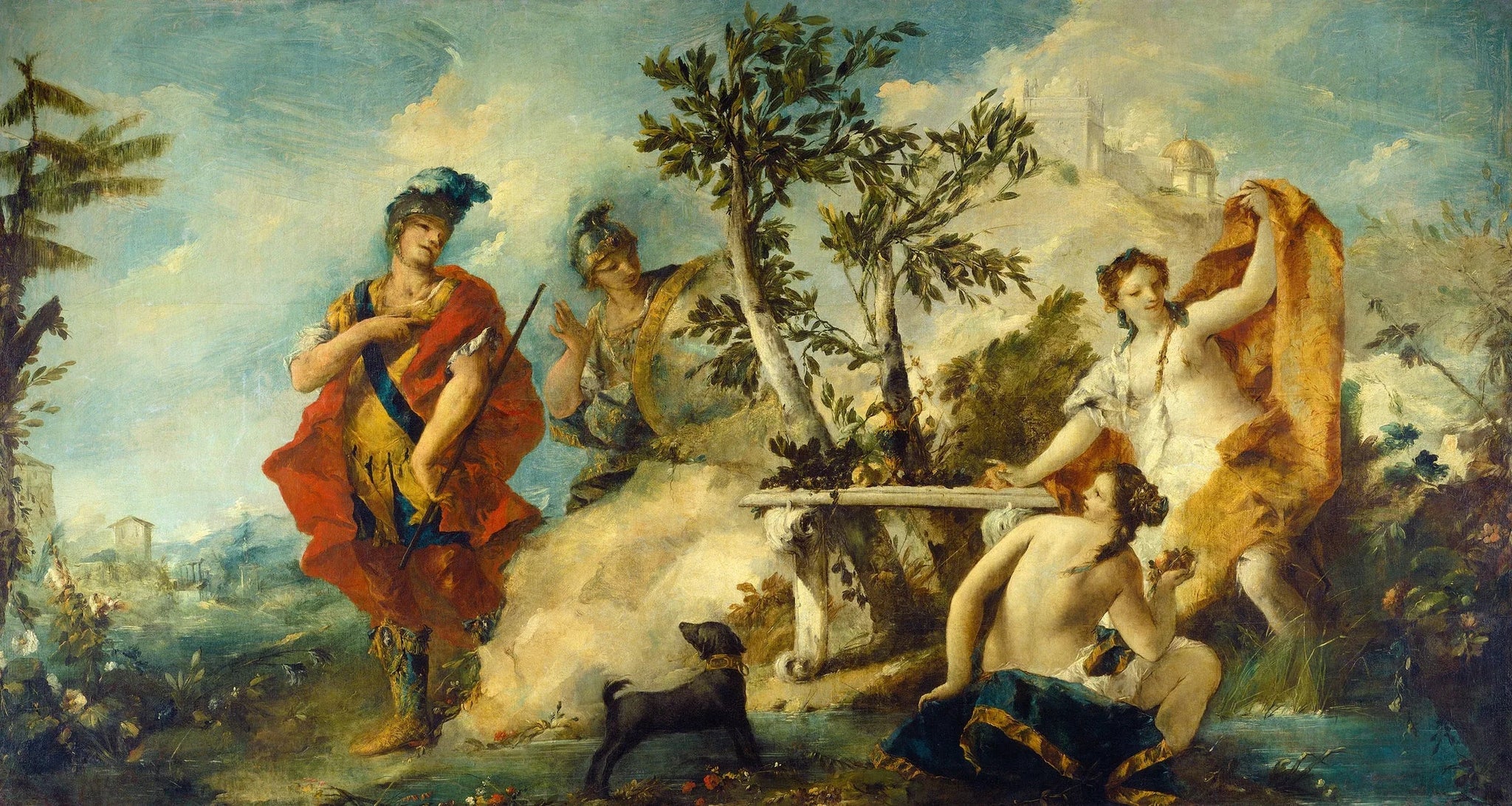 Carlo et Ubaldo résistant aux enchantements des nymphes d'Armide - Francesco Guardi image 1 tableau peint à l’huile sur toile