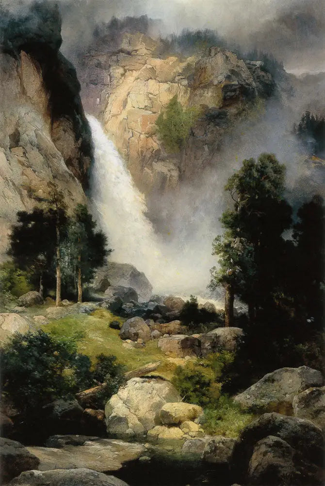 Cascade Falls Yosemite - Thomas Moran - Alpha Reproduction