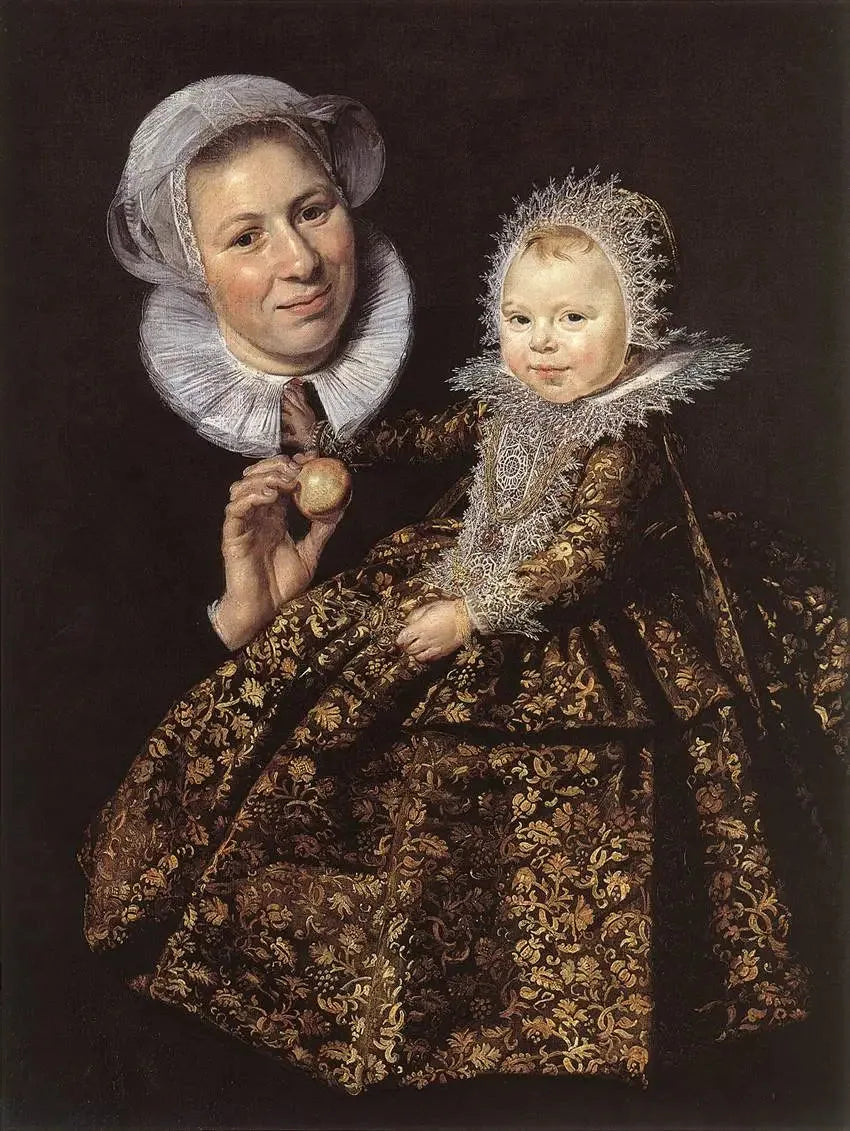 Catharina Hooft et sa nourrice - Frans Hals image 1 reproduction de peinture à l’huile